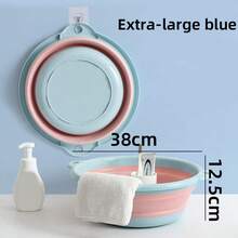 Palangana plegable y compacta, palangana de agua para dormitorios de estudiantes, palangana de lavado portátil para viajes, al aire en el hogar - Multicolor - Ver 12