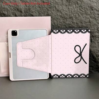 10.9/10.2 Inch Tablet Case With Lace Bow Design, Kickstand, Shockproof, Cute Lolita Style With Pencil Slot, Suitable For Air 5/Pro 11/10.9 Inch 2022/Air 4/5/Pro 11/10.9 Inch 2022/Air 13(M3 2025)/Air 11(M3 2025)/11(A16 2025), Auto Wake/Sleep, Fashionable Tablet Accessory