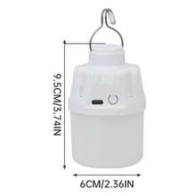 LiHangStar 1/2/4/8 Stücke USB aufladbare Campinglampen, tragbare Handlampe, hängende LED Zeltbeleuchtung, hochhelle Laterne, 3 Beleuchtungsmodi, mit Haken, für Notfälle, Camping, Angeln, Garten, Stand - Weiß - Übersicht 3
