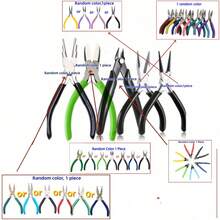 1-6pcs Jewelry Pliers Set, Includes Round Nose Pliers, Nylon Jaw Pliers, Wire Cutters, 6 In 1 Pliers, Wire Wrapping Pliers, And Bead Crimping Pliers For DIY Jewelry Making And Repairing. - Multicolor - View 11