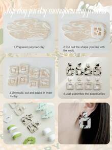 Ocean Animal Clay Cutters Kit, Dolphin Whale Shell Shape Clay Cutters For DIY Earring Jewelry Pendant Making, Polymer Clay Cutting Tools, No Power Supply Needed - Ocean Animal Clay Cutters - View 5