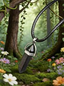 1/5/10/20/30/50/100/200pcs Natural Crystal Glass Stone Glow-In-The-Dark Pendant Necklace, Unisex Crystal Gemstone Chakra Crystal Jewelry, PU Cord Couples Jewelry Gift, Holiday Party Supplies - Multicolor - View 20