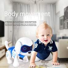 SAMEWIN 1个手势感应机器狗，会唱歌跳舞，带发光LED灯，表情可变 - 藍色 - 查看 4