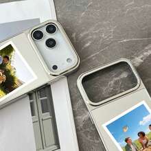 Funda de teléfono personalizada con diseño de foto y nombre compatible con iPhone 17, 16, 15, 14, 13, 12, 11 Pro Max, con acabado plateado espejado. Funda compatible con iPhone 17 Pro Max con diseño elegante, perfecta como regalo de Navidad - Plateado - Ver 8