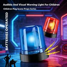 Electronic Warning Light, Toy Car In Ambulance & Fire Truck Shape, With Flashing Lights & Sound Effects, Magnetic Attachment - Multicolor - View 4