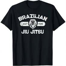 Camiseta de regalo para luchador de MMA con el texto "Brazilian Jiu Jitsu Established 1925 BJJ" - Negro - Ver 1