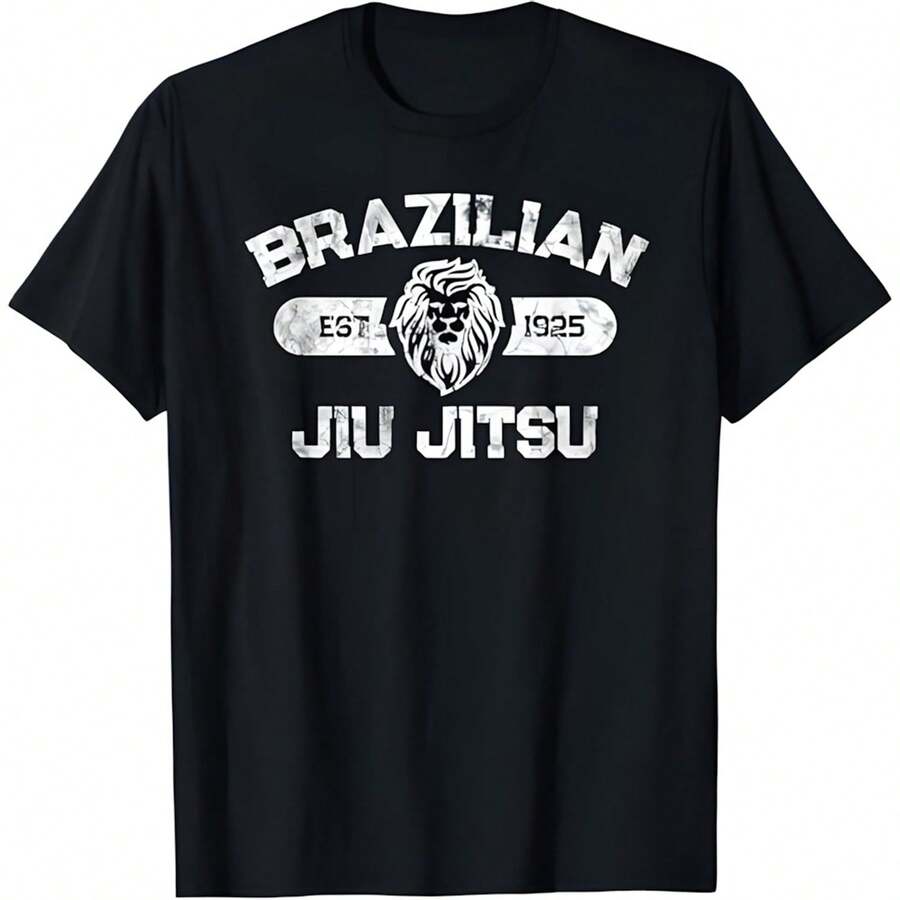 Camiseta de regalo para luchador de MMA con el texto "Brazilian Jiu Jitsu Established 1925 BJJ" - Negro - Ver 1