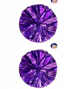 2个/4个装足球/篮球啦啦队彩球，金属系列运动队活动舞蹈表演道具，广场舞游戏道具，舞蹈和球迷加油道具，适合户外运动队表演 - 彩色 - 查看 40