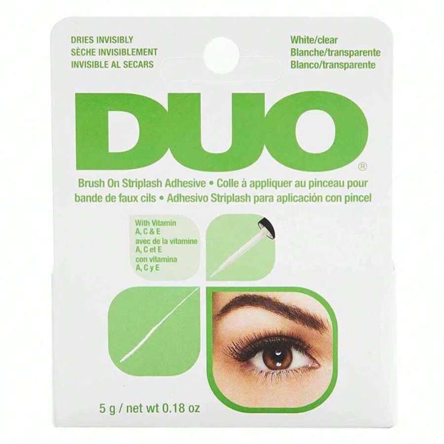 DUO Brush-On Clear Lash Glue \U2013Waterproof Strip Lash Adhesive With Vitamins A, C &Amp; E, Long Lasting Eyelash Glue, 0.18 Oz, 1 Pack - ColorA - 查看 1