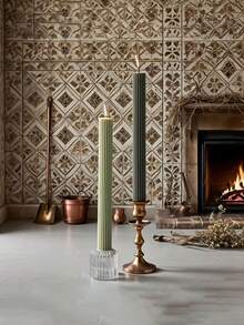 European-Style Fine Striped Long Stick Candle Molds For Making Decorative Candles, Atmosphere Dinner Candles And Holiday Candles - Striped Column Mold - View 6