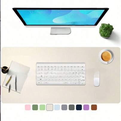 1 pieza 30*60 Alfombrilla de escritorio multifuncional de piel sintética - Patrón colorido, resistente al agua, resistente al aceite, resistente a los arañazos y resistente al desgaste | Antideslizante, suave, duradera y fácil de limpiar | Alfombrilla de ratón y escritura 2 en 1 grande | Ideal para oficina en casa, estudio, dormitorio, juegos, escritorio de portátil, estación de trabajo y decoración de escritorio moderno y organizador de escritorio