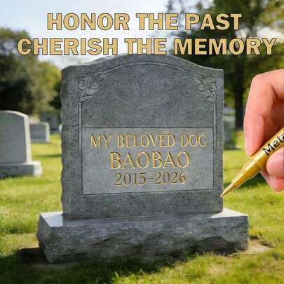 4pcs Gold/Silver/Gravestone Repair Pens, Waterproof And Fade-Resistant, Used For Repairing And Gilding Gravestone Inscriptions. These Pens Ensure Your Memorial Inscriptions Remain Vibrant And Fresh - Fast-Drying, Fade-Resistant, Long-Lasting Color Protection To Meet Your Gravestone Restoration Needs.