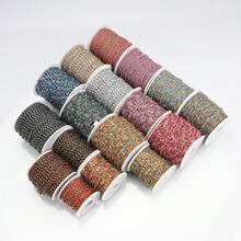 1m Cadena de joyería de acero inoxidable esmaltada, cadena con forma de labios esmaltada por ambos lados, cadena ovalada esmaltada, para hacer joyería, decoración de zapatos, bolsos y ropa - Multicolor - Ver 6