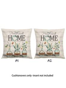 2件套春夏家居装饰，可爱花卉图案，多种尺寸可选，抱枕套，装饰靠垫套，客厅装饰，沙发装饰，情人节礼物（男女皆宜），沙发垫套，汽车座椅垫套 - 彩色 - 查看 9