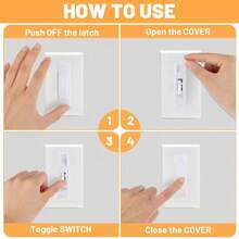 4Pcs Wall Switch Guard, Proof Wall Cover Guard For Toggle Light Switch Protects Your Lights Or Circuits From Being Accidentally Light Switchs Protection, Keep Toggle Switchs In On Or Off Position - Multicolor - View 5