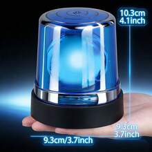 Electronic Warning Light, Toy Car In Ambulance & Fire Truck Shape, With Flashing Lights & Sound Effects, Magnetic Attachment - Multicolor - View 3