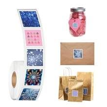 500PCS Snowflakes Stickers Roll Aesthetic Vinyl Stickers High Quality Stickers Decals Scrapbook, Journaling, Laptop, Bumper, Skateboard, Water Bottles, Computer, Phone Stickers Can Bring A Lot Of Fun To Your Life - Random Style - View 2