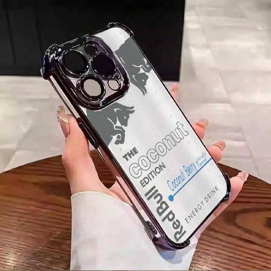 Coconut Limited Edition Energy Drink Gives You Wiiings Sports Fuel Your Day Bold Powerful Design For IPhone 16/15/14/13/12/11 Xs Pro Max Plus Phone Case Cover Tify Luxury Drop Anti Shockproof Retro Casual Styles Gift 07v-I106 - 黑色 - 查看 1