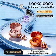 2026 New Wireless Earphones Hi-Fi High-Definition Sound Quality LED Display Charging Case, Lightweight & Comfortable In-Ear ENC Dolby Audio High-Definition Calling TWS Earphones For IPhone & Android Phones, Gift - 升級時尚新夾耳款式 - 查看 2