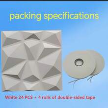 This Decorative 3D Diamond Pattern Wall Panel Is Waterproof, Moisture-Proof, And Fire-Resistant, With A Strong Stereoscopic Effect. It Is Easy To Operate And Can Easily Change The Interior Wall Decoration (Similar To Wallpaper). It Is Suitable For New House Decoration, As Well As Renovation Of The TV Background Wall, Living Room, Kitchen And Bathroom In Old Houses And Rental Houses. - White - View 14