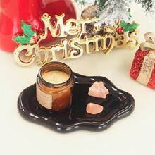 Ceramic Jewelry Tray Trinket Dish Ring Holder Decorative Cloud Vanity Key Tray For Women Cute Jewelry Plate Bowl Aesthetic White Medium Bedroom Vanity Decor - Black - View 7