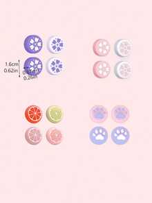 4 Pcs Cute Joystick Silicone Covers For SWITCH Game Console - Multicolor - View 3