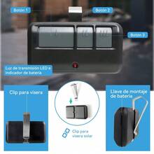2pcs Garage Door Opener Remote 3-Button Remote Replacement for Chamberlain LiftMaster Craftsman - Negro - Ver 6