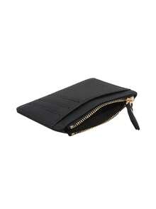 New Mini Zipper Women Coin Purse, Small Wallet With Multi-Card Slots, Key Chain Card Holder - Black - View 5