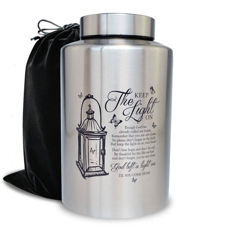 Up To 220 Lbs Cardinal Large Cremation Urns For Adult Human Ashes, Decorative Funeral Keepsake Memorial Urn For Male Female Women Man Mom Dad Ashes With Velvet Bag - Lamp - 查看 1