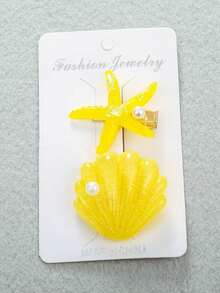 2pcs Cute Starfish Hair Clips, Sweet Girl Bangs Claw Clips, Ethereal Quality Holiday Hair Accessories - Multicolor - View 5