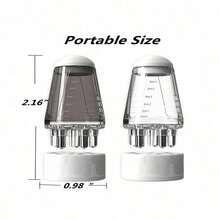 1/2 件装头皮按摩刷，便携式护发油涂抹瓶，头皮按摩器，促进头发生长护理，精油涂抹刷（灰色+白色），适合头发浓密/稀疏的女性和女孩 - 彩色 - 查看 3