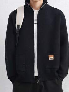 Men Cardigans - Black - View 2