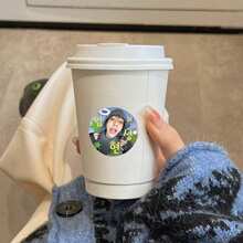 500pcs Cor/Tis Peripheral Stickers Roll Stickers Ins Style Fun Zhao Yufan Zhu Xun Painted Stickers - Multicolor - View 11