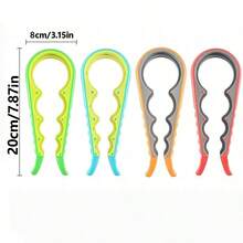 1pc Multi-Function Non-Slip Bottle Cap Opener, Manual Kitchen Can Opener, 4-In-1 Household Jar Lid Twist Opener, Creative Can Opener - Multicolor - View 10