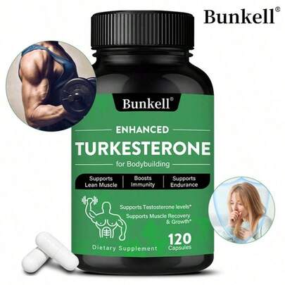  Bunkell Dietary Supplement Capsules  For Men -  Rich In Nutrients, Balance Daily Health Levels - 120 Capsules, 60 Day Supply
