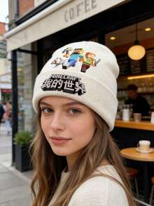 Minecraft Beige Winter Beanie Bundle – Exclusive Pixel Art Designs, 5 Styles Including Character Scenes, Mob Faces & Battle Prints, Ideal For School, Ski Trips & Birthday Gifts, A Fun, Stylish Addition To Any  Fan's Wardrobe - Multicolor - View 11