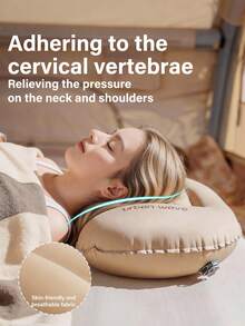 URBANWAVE 露营枕，充气枕，舒适颈部支撑枕，睡眠枕，露营枕，背包枕，充气颈枕，带防漏阀的便携式气枕，侧睡露营枕，蝴蝶形枕，美观露营装备，适用于沙滩、办公室、家庭、旅行的充气枕，轻便小巧的充气枕 - 彩色 - 查看 7