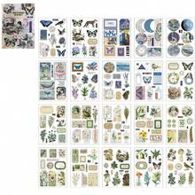 20 buc/pachet Carte de stickere în stil vintage, autocolante retro cu figurine și plante pentru scrapbooking, planificator, decorare jurnal, fabricate din material PET impermeabil, ușor de dezlipit și lipit, potrivite pentru scrapbooking, jurnal nedorit, planificator DIY, jurnal, artizanat, înapoi la școală, Ziua Îndrăgostiților, cadouri de ziua de naștere, papetărie - Multicolor - Vizualizare 11