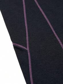 TECTOP Women's Long Sleeve T-Shirt, Casual Sports Fitness Running Essential, Round Neck, Breathable Moisture-Wicking, Spring/Summer - Black - View 8