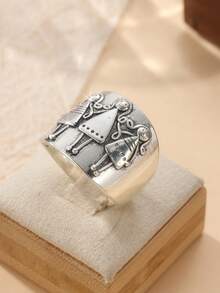 Cincin Pasangan Tembaga Buatan Tangan Antik, Cincin Kenangan, Cincin Hadiah, Cincin Pernikahan Bohemian - Perak - View 8