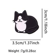 1pc Enamel Cat Brooch, Cute Cartoon Badge Pin - Lovely Lapel Pin For Backpack And Clothing - Multicolor - View 15