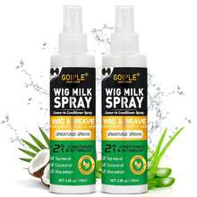 Spray de leche Goiple Wig Milk Spray para pelucas de cabello sintético, acondicionador sin enjuague, acondicionador y desenredante 2 en 1, hidrata y repone pelucas sintéticas, fácil de peinar (100 ml) - Acondicionador *2 - Ver 10