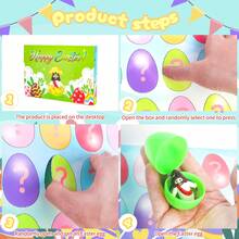 24-120pcs Mini Jesus Key Chains, Jesus Loves You Mini Jesus Figurines, Suitable As Church Baptism Gifts, Easter Egg Fillers, Etc. Twist-Open Easter Egg Surprise Boxes, Easter Party Favors, Classroom Souvenirs. - Multicolor - View 2