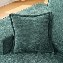 No Assembly Required Chaise Lounge – Comfortable And Plush Sofa With Cushions And Side Pockets, Green - 綠色 - 查看 5