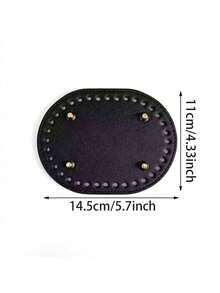 1 pièce Accessoire de sac tissé fait main, matériau en PU, base de sac ovale, convient pour la fabrication de sacs faits main, coussinets de fond de sac ovale pour des projets de tissage fait main, confection de portefeuilles DIY - Multicolore - Voir 3