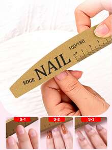 NailShine Double-Sided Nail File (80/80 Grit), Reusable Professional Nail Filer Suitable For Home And Salon Nail Shaping,Nail Supplies,Nail Tools,Nail Art Tools,Back To School,Nails,Nail Tools For Press On Nails - Light Grey - View 1