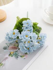 1/3/80 piezas Gerbera Margarita artificial de 14 pulgadas, flor de plástico roja, adecuada para ramos, centros de mesa, decoración del hogar y oficina, decoración de granja, fiesta de cumpleaños, decoración de boda, primavera y verano - Azul - Ver 4