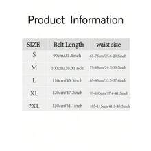 1条女士PU皮革绒面腰带，配金属扣，时尚休闲街头风，适合秋季日常穿着，万圣节适用。 - 紅色 - 查看 3
