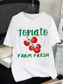 2pcs/Set Girls Cute Sweet Cherry Bow Pattern Outfit, Soft T-Shirt Paired With Plaid Sports Shorts, Summer 2 Pieces Set - Green - View 2