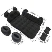 PDZZZD Stylish Cute Cartoon Bear Inflatable Car Mattress, Skin-Friendly & Foldable Portable Car Accessory, Perfect For Outdoor Camping, Beach Trips & Self-Driving Travel, Fits Car Rear Seats & Trunk - Black - View 11
